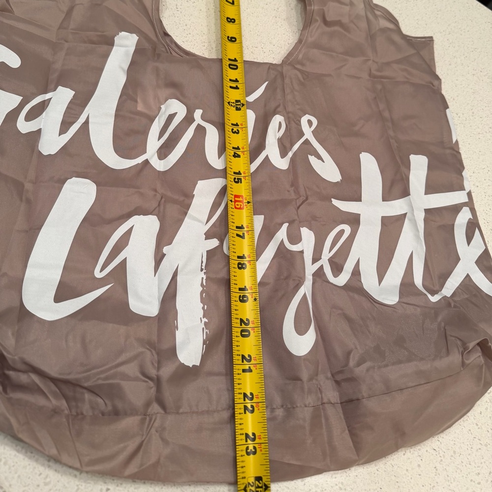 Galeries Lafayette Tan Shopping Tote Bag - Picture 3 of 7